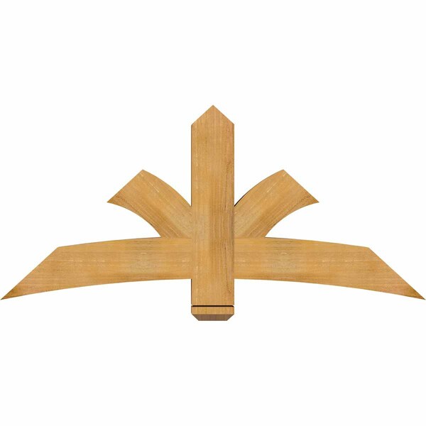 Ekena Millwork Davenport Rough Sawn Timber Gable Bracket, Western Red Cedar, 60"W x 27"H x 4"D x 6"F, 11/12 Pitch GBW060X27X0406DAV00RWR - main